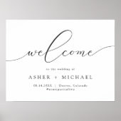 ASHER エレガント Krightness Script結婚の歓迎 ポスター (正面)