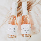 ASHER モダンエレガント書道結婚は スパークリングワインラベル