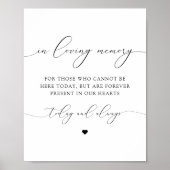 ASHER 愛のメモリーサイン エレガントなカリグラフィー ポスター (正面)