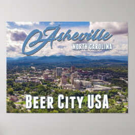 🍺 Asheville Beer City USA Poster ポスター