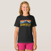 Asheville Mountains Retro Vintage T-Shirt Tシャツ (正面フル)