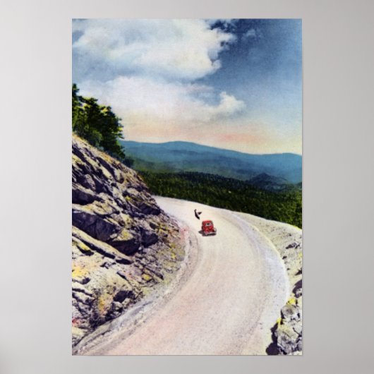 Asheville North Carolina Blue Ridge Parkway ポスター (正面)