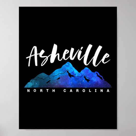 Asheville North Carolina Camping Hiking Skiing Fam ポスター (正面)