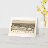 AshlandのWIのパノラマ式の地図- 1886年 カード (黄色い花)