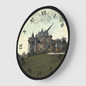 Ashlandオハイオ州の郵便はがきの時計-マイヤーズFEの住宅 ラージ壁時計 (傾斜)