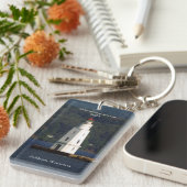 Ashland Breakwater Light長方形キーチェーン キーホルダー (正面右)