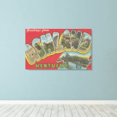 Ashland, Kentucky – 大きな文字のシーン キャンバスプリント (インサイチュ (ウッドフロア))