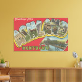 Ashland, Kentucky – 大きな文字のシーン キャンバスプリント (インサイチュ (リビング))