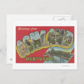 Ashland, Kentucky – 大きな文字のシーン ポストカード (正面/裏面)