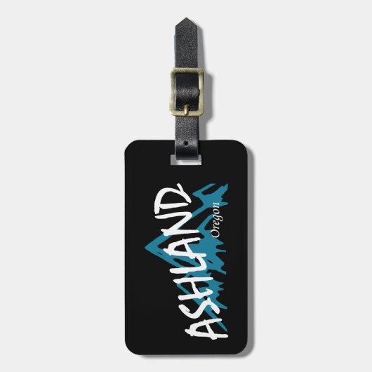 Ashland Oregon Mountains ラゲッジタグ (正面縦)