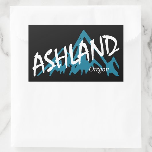 Ashland Oregon Mountains 長方形シール (バッグ)