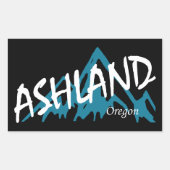 Ashland Oregon Mountains 長方形シール (正面)