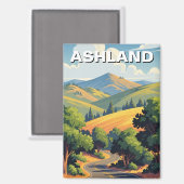 Ashland Oregon Travel Postcard マグネット (正面/裏面)