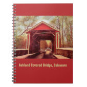 Ashland Red Covered Bridge （デラウェア州、赤） ノートブック (正面)