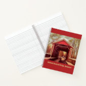Ashland Red Covered Bridge in Delaware on Red Note ノートブック (内部)