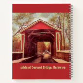 Ashland Red Covered Bridge in Delaware on Red Note ノートブック (裏面)