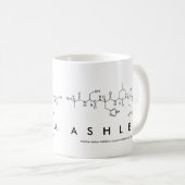 Ashleaペプチド名mug コーヒーマグカップ (正面右)