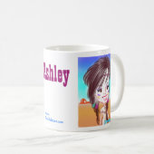 Ashleyのインドの風刺漫画のマグ コーヒーマグカップ (正面右)