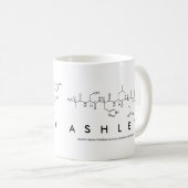 Ashleyのペプチッド名前のマグ コーヒーマグカップ (正面右)