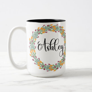 AshleyのMug 15oz (詳細オプションを参照) ツートーンマグカップ