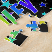 「ASHLEY」名、おもしろい「ハッピーバースデー」 ジグソーパズル (側面)