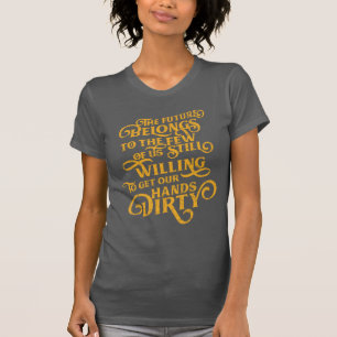 Ashley Lozanoのジュエリー金ゴールドの"未来" Tシャツ
