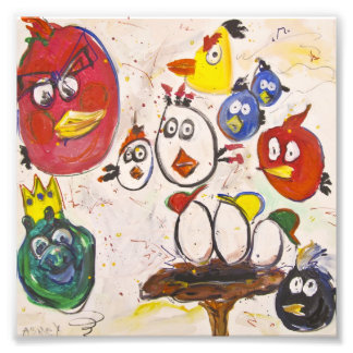 Ashley、Sandy、Maryによるブロックの新しい卵 フォトプリント