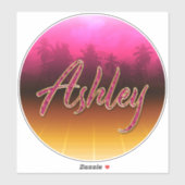 Ashley Vorname Name golden pink Aufkleber Sticker シール (シート)