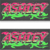 Ashley Vorname Name Graffiti Aufkleber Sticker シール (正面)