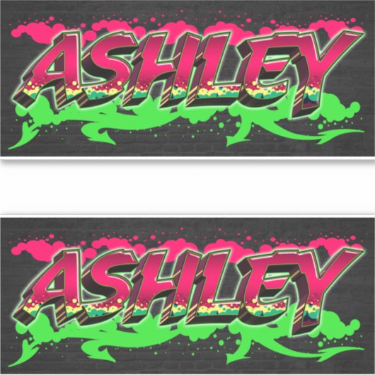 Ashley Vorname Name Graffiti Aufkleber Sticker シール (正面)