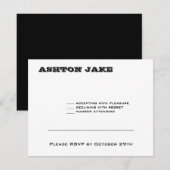 Ashtonのバー（ユダヤ教の）バル・ミツバーRSVP 出欠カード (正面/裏面)