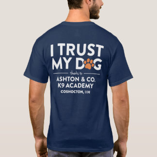 Ashton & Co. K9 アカデミー うちの犬を信じて ネイビー Tシャツ