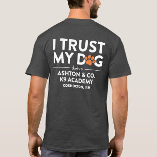 Ashton & Co. K9 アカデミー 愛犬を信じて チャコール Tシャツ