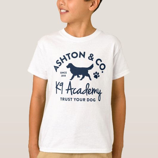 Ashton & Co. K9 Academy 1c Logo Kids' Tシャツ (正面)