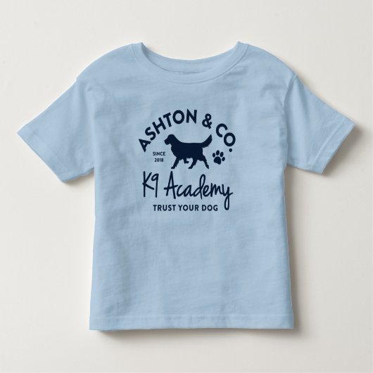 Ashton & Co. K9 Academy Logo トドラーTシャツ (正面)