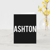 Ashton - Cool New Funny Name Fan Gift Tee カード (黄色い花)