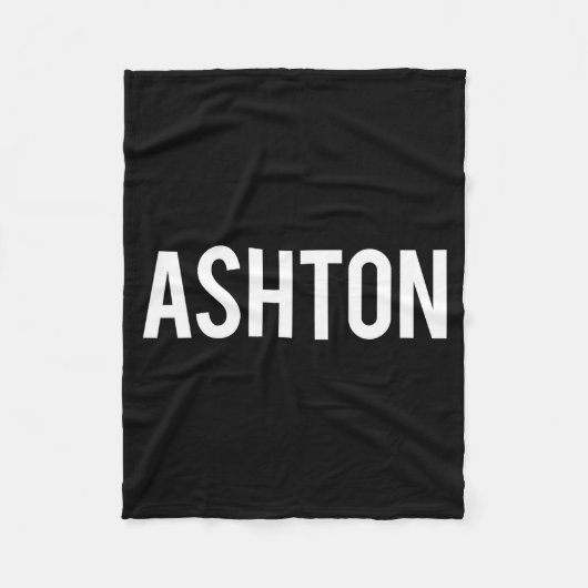 Ashton - Cool New Funny Name Fan Gift Tee  フリースブランケット (正面)