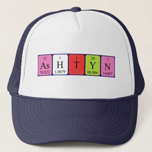 Ashtyn定期的なテーブル名hat キャップ (正面)