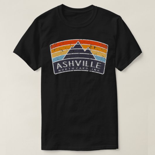 Ashville North Carolina Mountain Vacation Art Grap Tシャツ (デザイン正面)