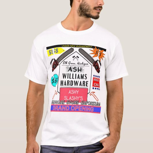 Ashy Slashyのハードウェアメディア広告 Tシャツ (正面)