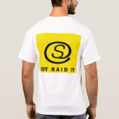 ASIの黒のラベル、MachineSupportの黄色い戦士 Tシャツ (裏面)