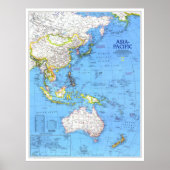 " Asia: 1989 - Detailed PACIFIC map ... ポスター (正面)