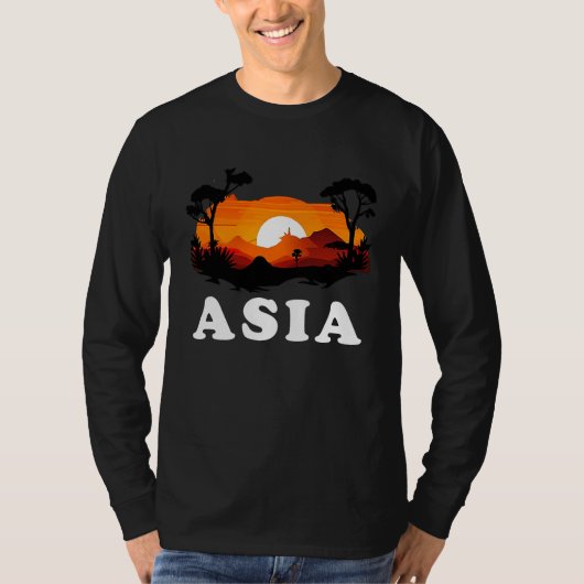 Asia Pride Sunset Continent Souvenir Tシャツ (正面)