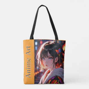 Asian anime cute girl designトートバッグ トートバッグ