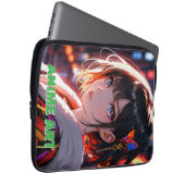 Asian anime cute girl design ラップトップスリーブ (正面右)