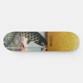 Asian Art Fish Gold Personalized Skateboard スケートボード (横)