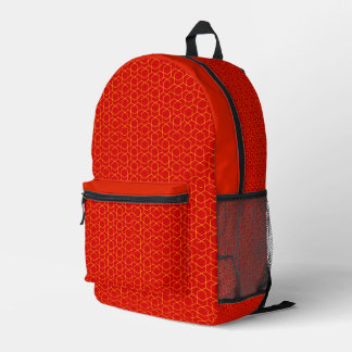 Asian Art Pattern Backpack プリントバックパック