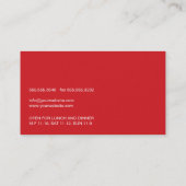 Asian Blossom Business Card 名刺 (裏面)