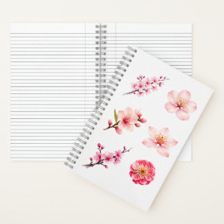 Asian Blossoms Watercolor Notebook ノートブック