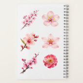 Asian Blossoms Watercolor Notebook ノートブック (裏面)